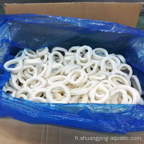 Origine chinoise Frozen Pacific Squid Rings EU Standard